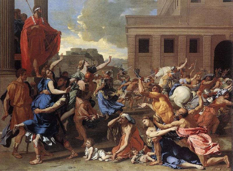 Nicolas Poussin The Rape of the Sabine Women oil painting image